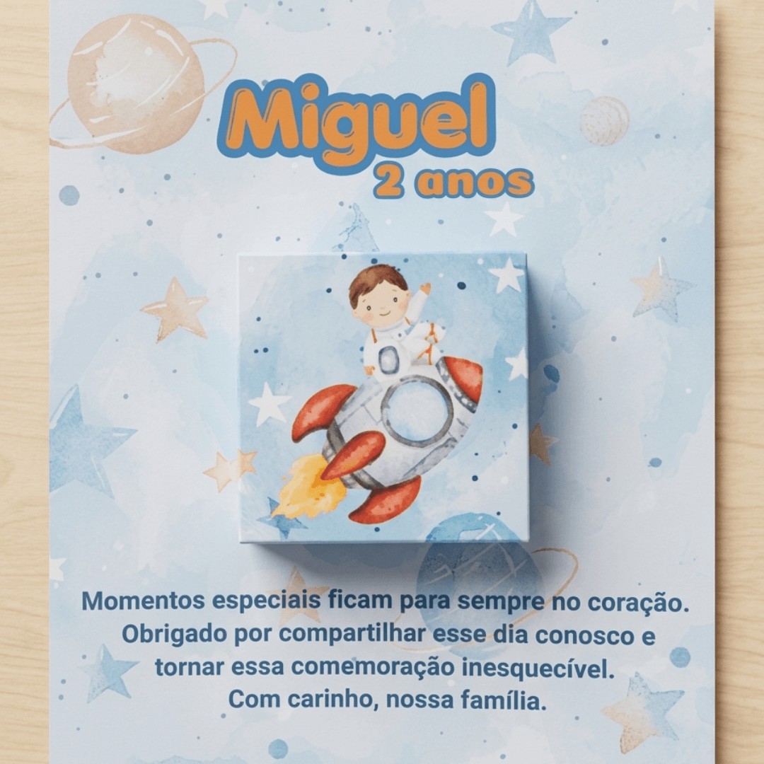 Cartão de Agradecimento Astronauta