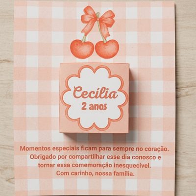 Cartão de Agradecimento Cerejinha