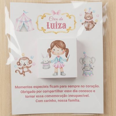 Cartão de Agradecimento Circo Rosa