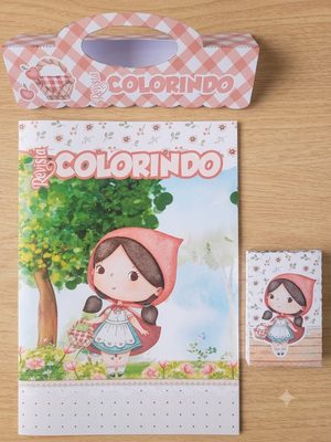 Kit Revista Colorir Chapeuzinho